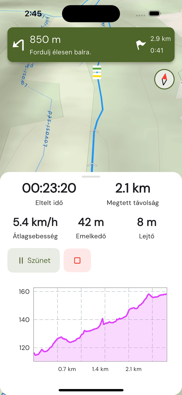 Turistautak app screenshot 4