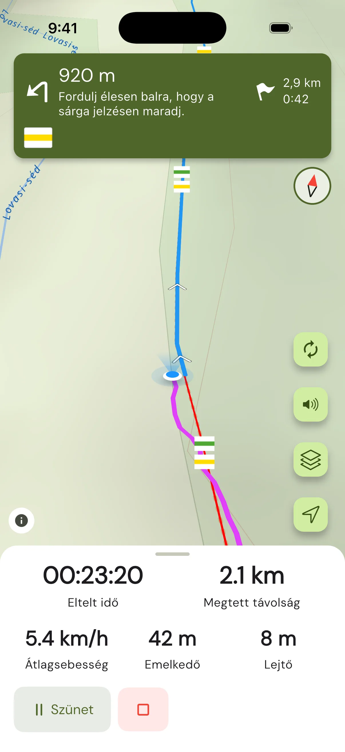 Turistautak app screenshot 3