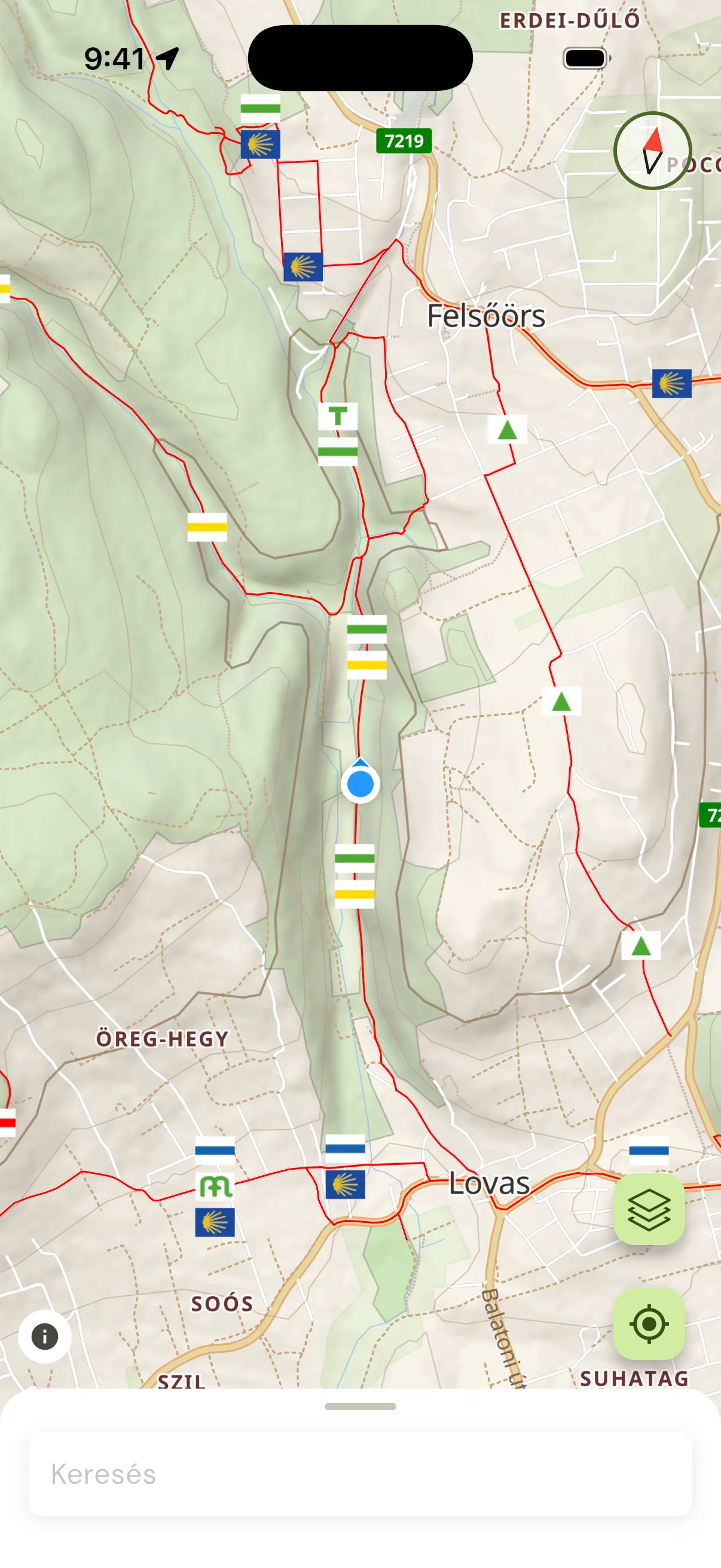 Turistautak app screenshot 1