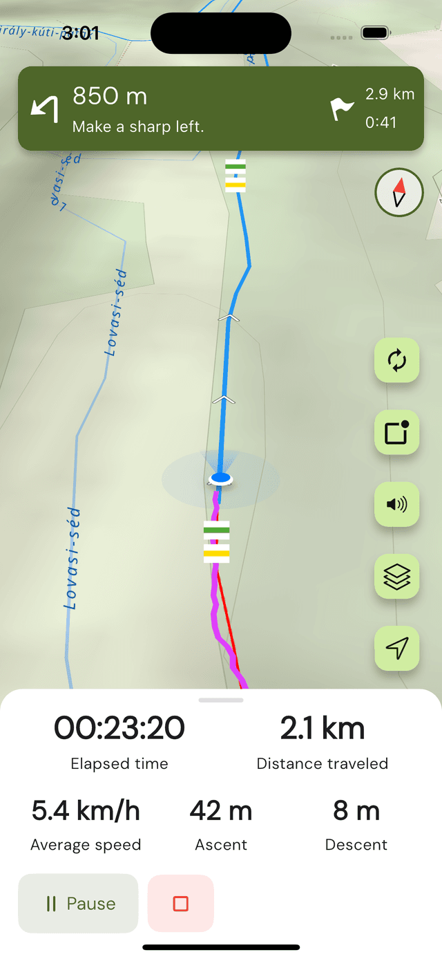 Turistautak app screenshot 3